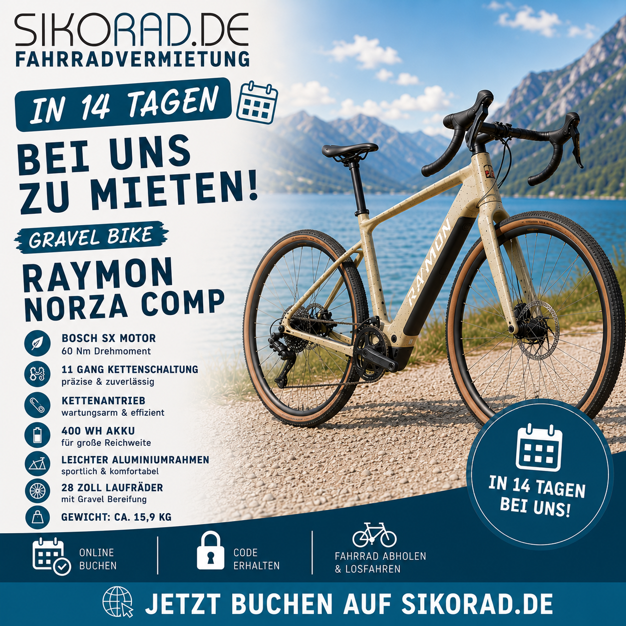Raymon Norza Comp Gravelbike bald bei Sikorad zu mieten