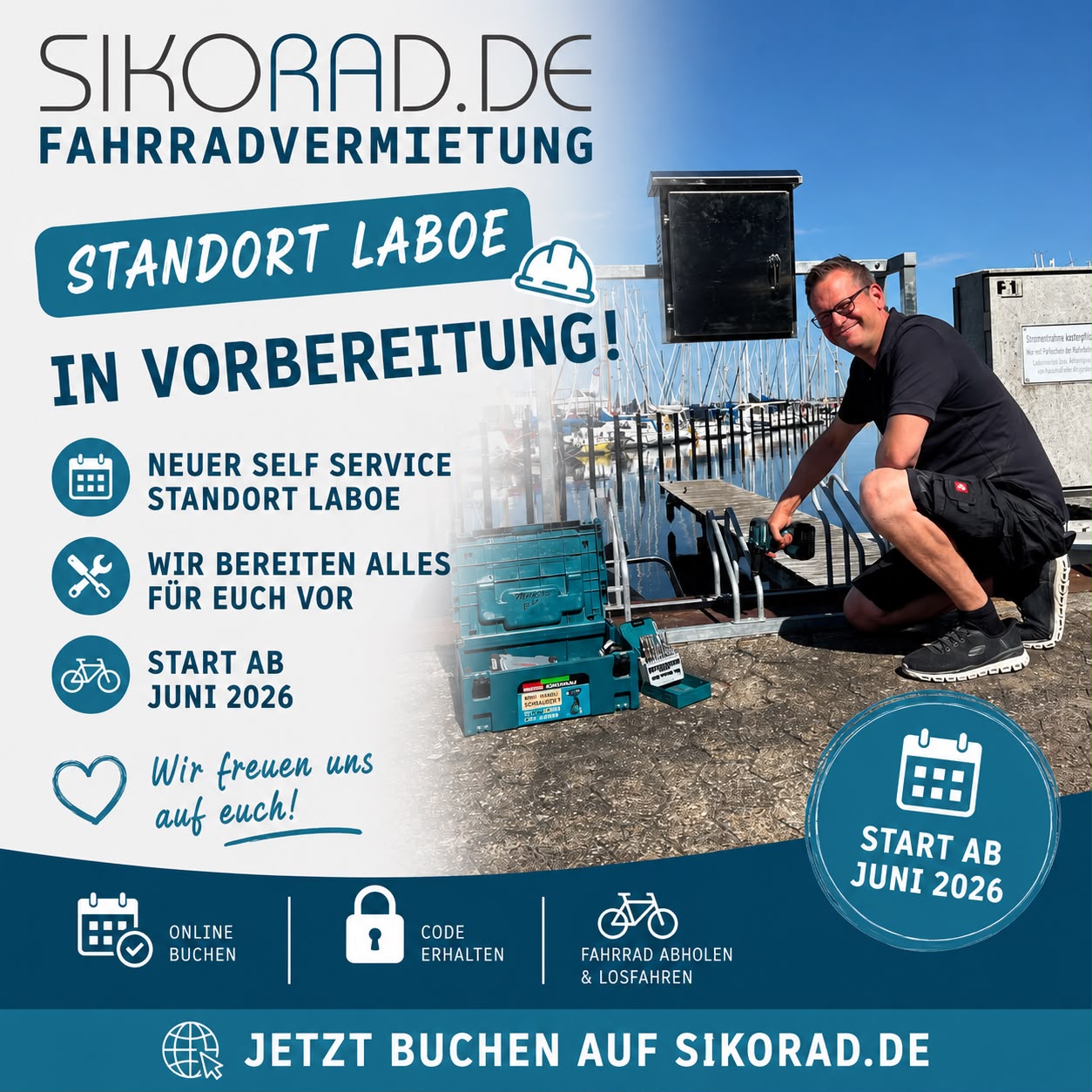 Self-Service Standort Laboe in Vorbereitung